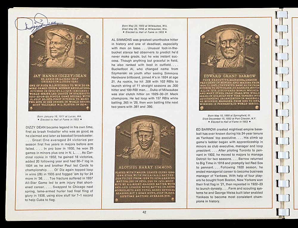 1973 National Baseball Hall of Fame & Museum Multi-Signed Program with (34) Autographs Including Dizzy Dean, Joe DiMaggio & Satchel Paige with Full JSA LOA