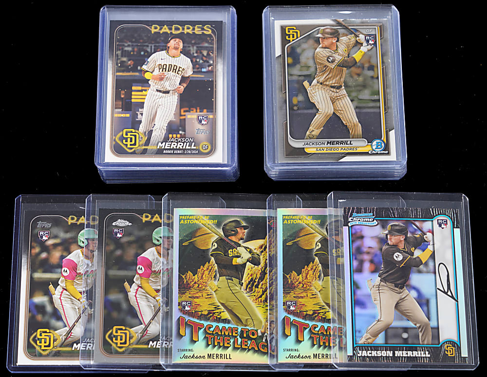 2021 & 2024 Jackson Merrill Rookie Hoard (106) with Several Inserts & Parallels