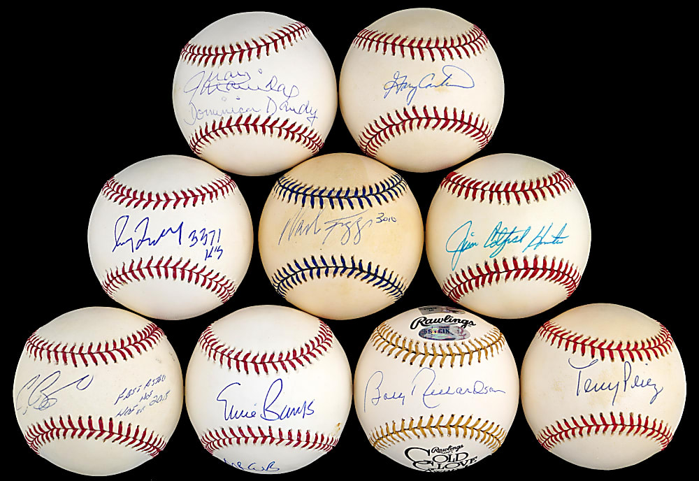 Hall of Fame & Star Single-Signed Baseballs (18) - All Individually Certified