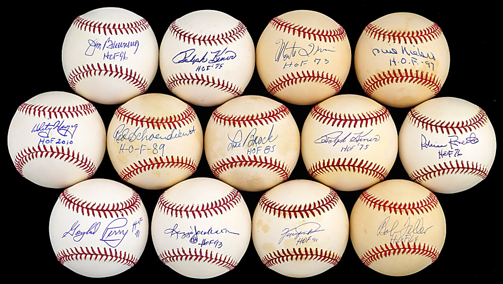 Hall of Fame Inscribed Baseball Collection (13)