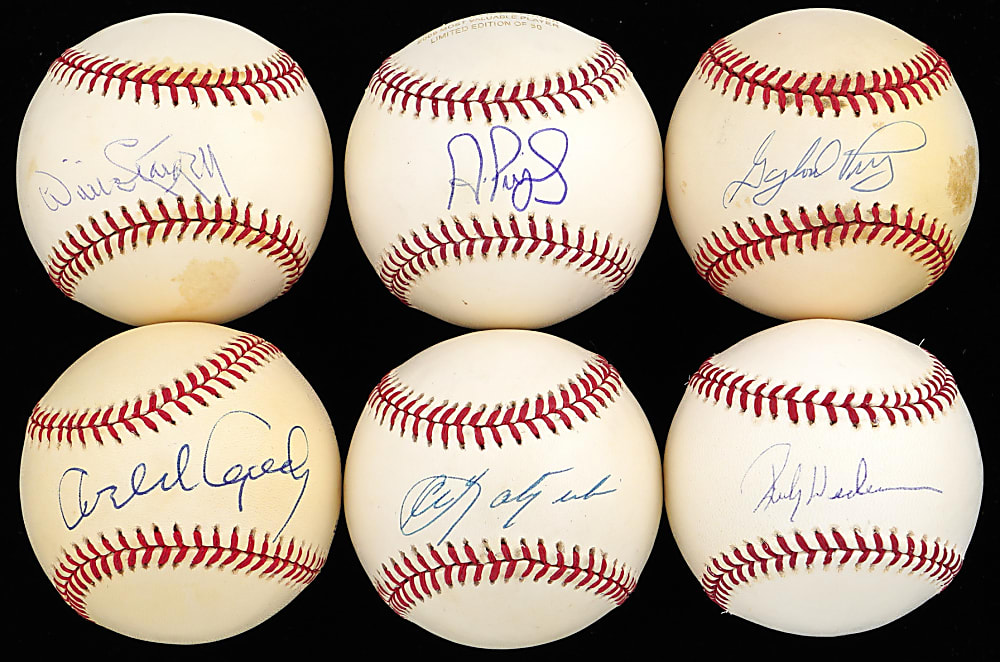 Hall of Fame & Star Single-Signed Baseball Collection (17) Including Pujols, Henderson, and Yastrzemski