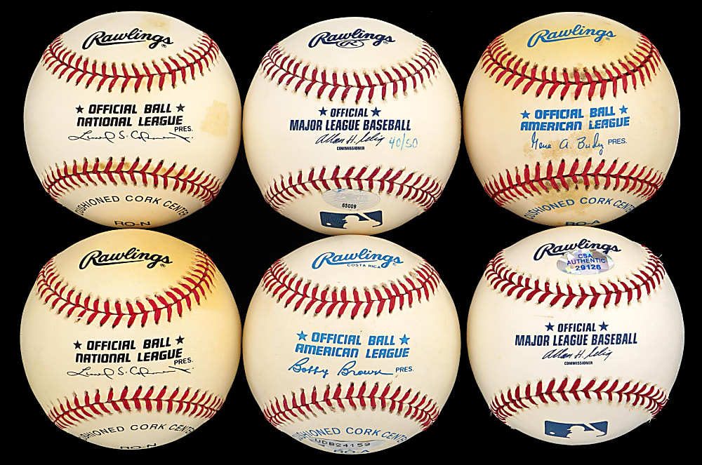 Hall of Fame & Star Single-Signed Baseball Collection (17) Including Pujols, Henderson, and Yastrzemski