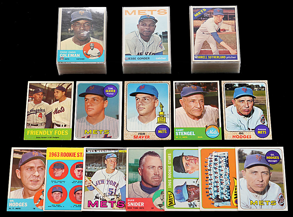 1963-1969 Topps New York Mets Team Collection (200) with Several Hall of Famers & High Numbers