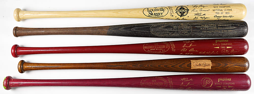 1976-1983 Philadelphia Phillies Commemorative Bat Bundle (5)