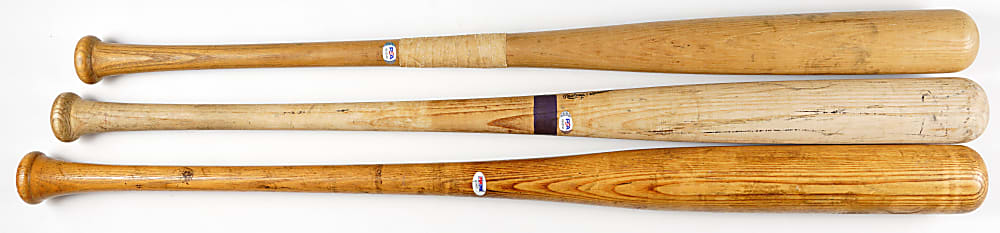1970s-1990s Game-Used Bat Trio with (2) All-Stars - All PSA/DNA GU