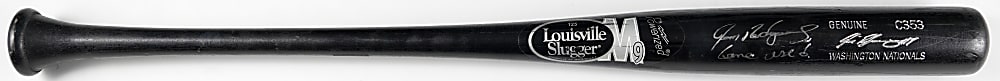 2010 Ivan "Pudge" Rodriguez Washington Nationals Signed and Inscribed Game-Used Bat with Ivan Rodriguez LOP