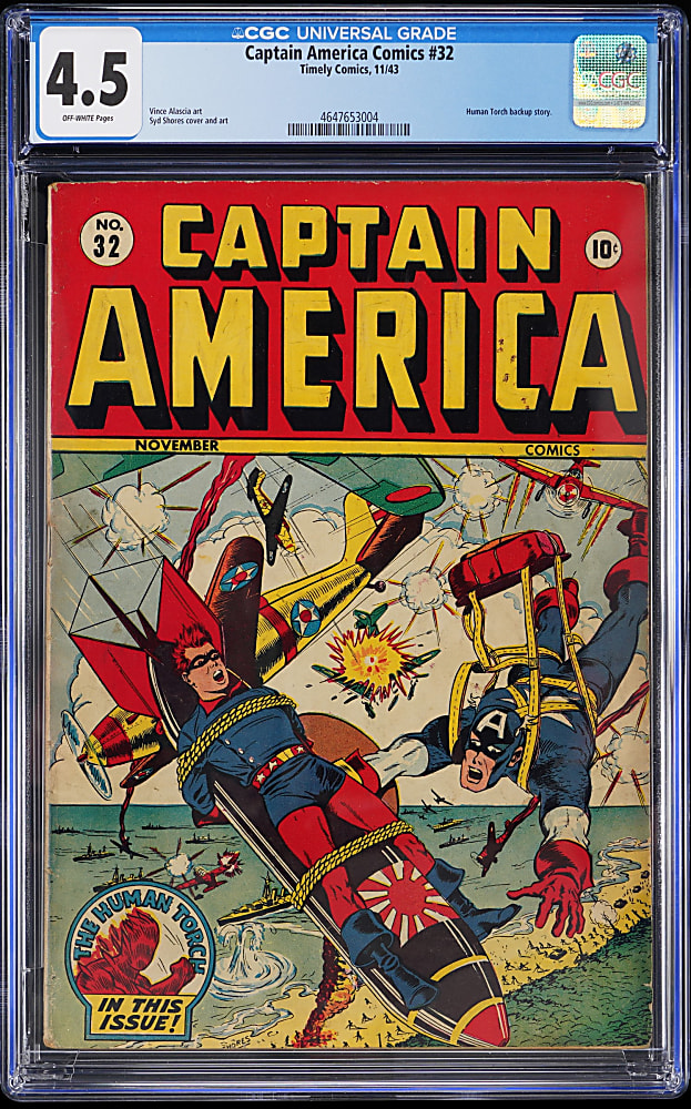 1943 Timely Comics Captain America Comics #32 - CGC 4.5