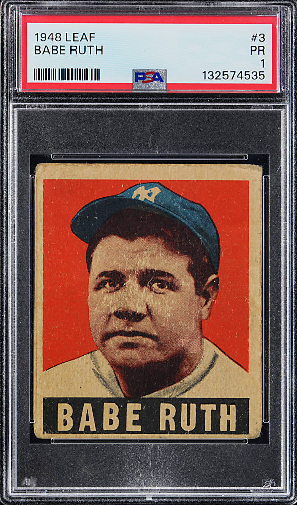 1948 Leaf #3 Babe Ruth PSA POOR 1