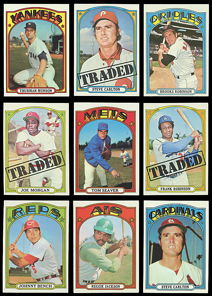 1972 Topps High-Grade Complete Set (787) with (23) Graded - Sharp!