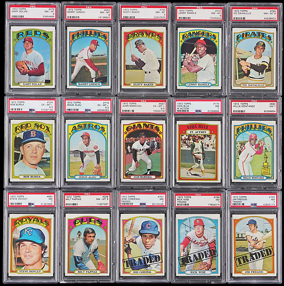 1972 Topps High-Grade Complete Set (787) with (23) Graded - Sharp!