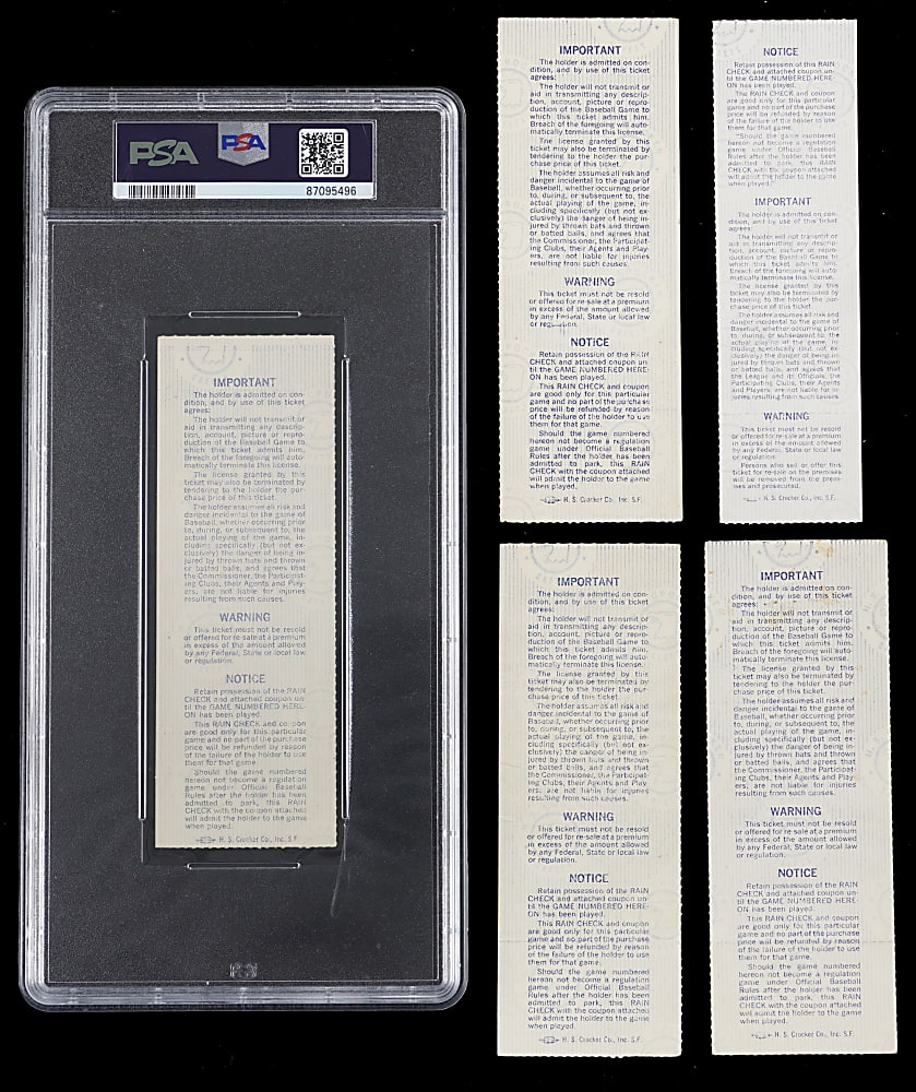 1977 New York Yankees ALCS/World Series Ticket Stub Collection (5)