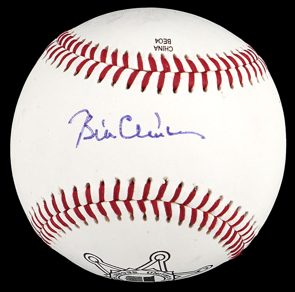 Bill Clinton Single-Signed United States Secret Service Logo Baseball - Full JSA LOA