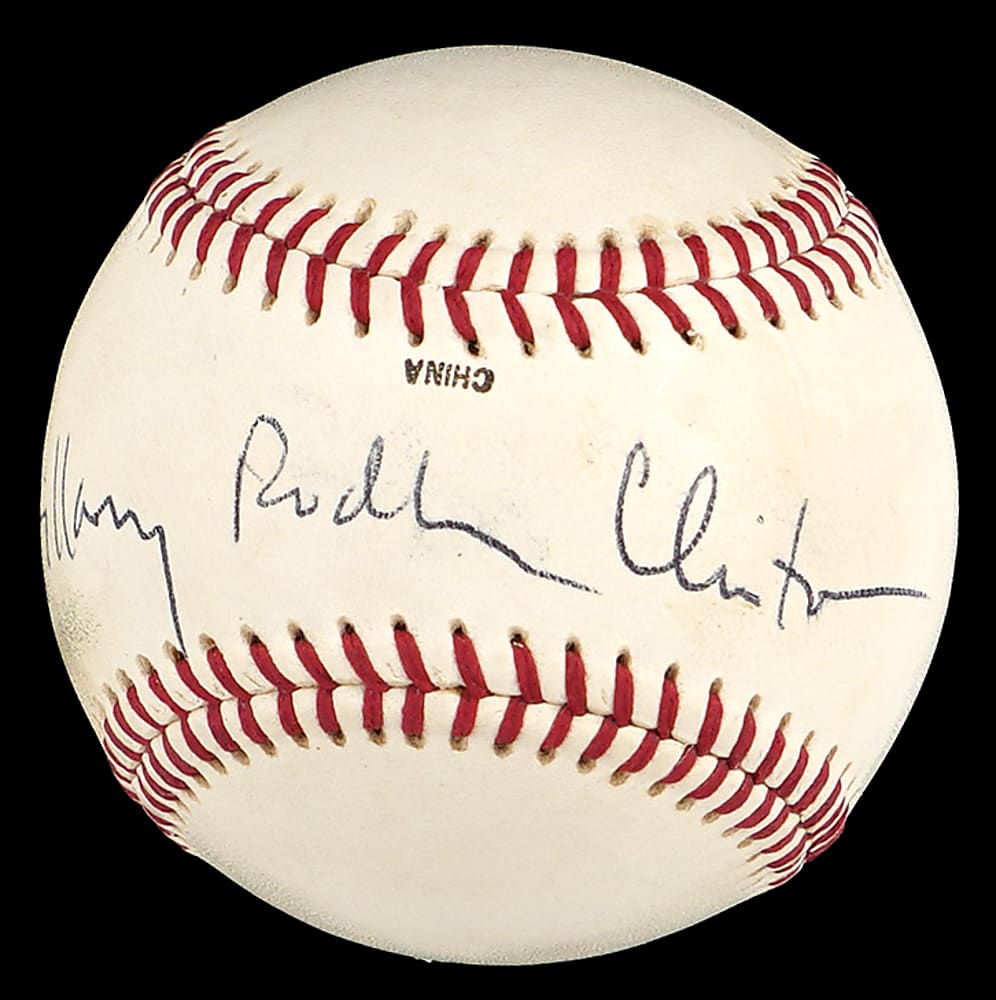 Hillary Rodham Clinton Single-Signed Spring Training Baseball - Full JSA LOA