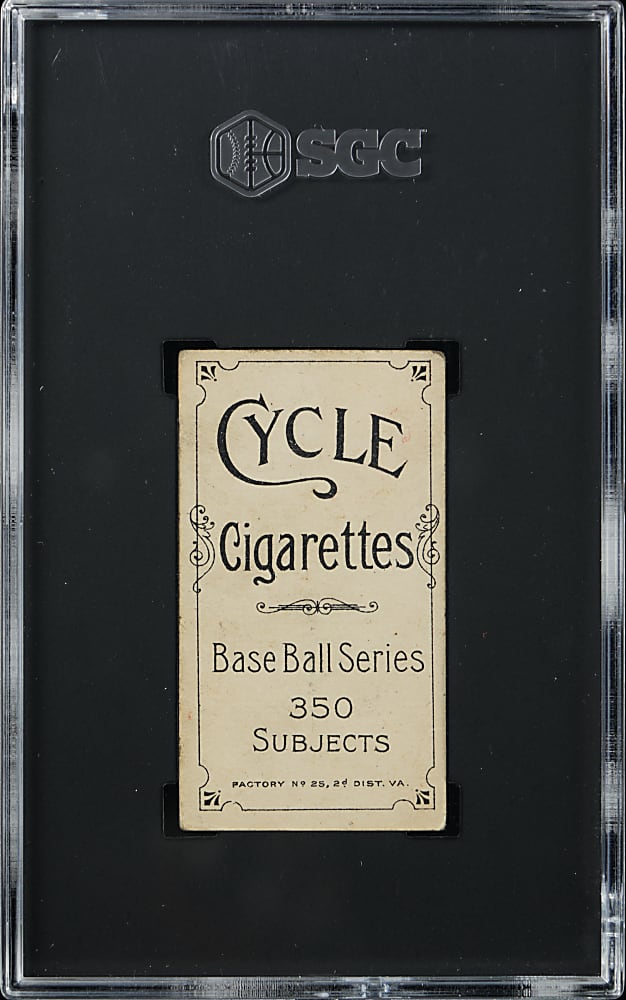 1909-1911 T206 White Border Clyde Milan Cycle SGC VG 3