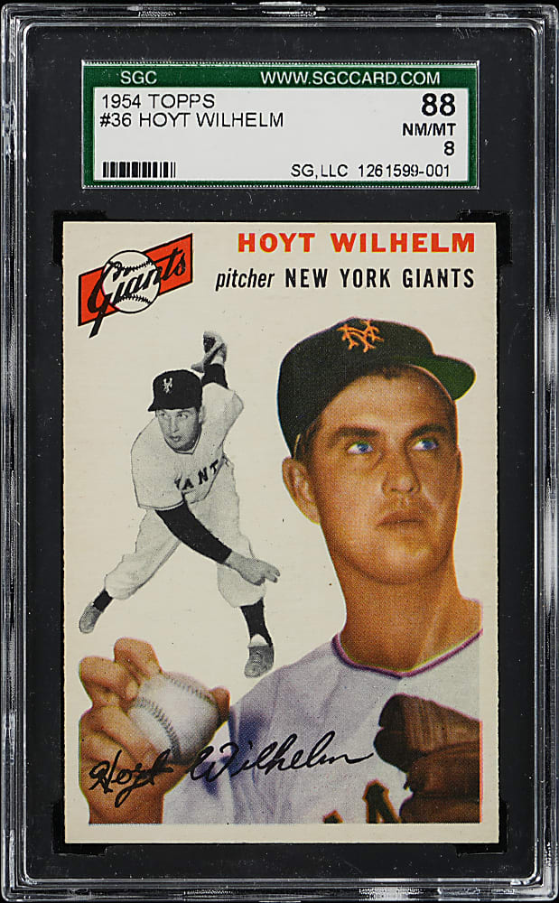 1954 Topps #36 Hoyt Wilhelm SGC NM/MT 8