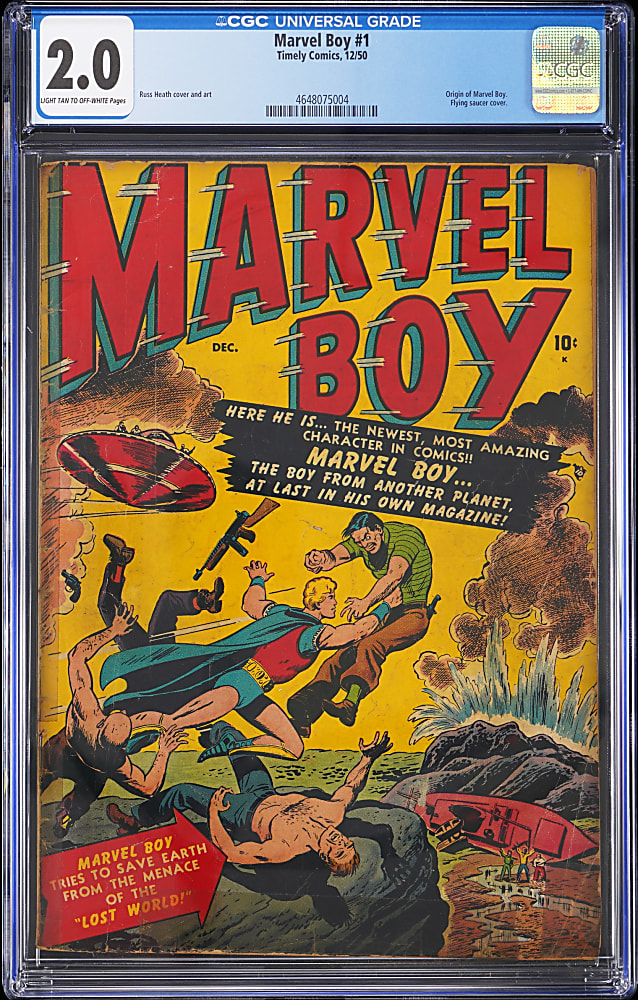 1950 Timely Comics Marvel Boy #1 - CGC 2.0