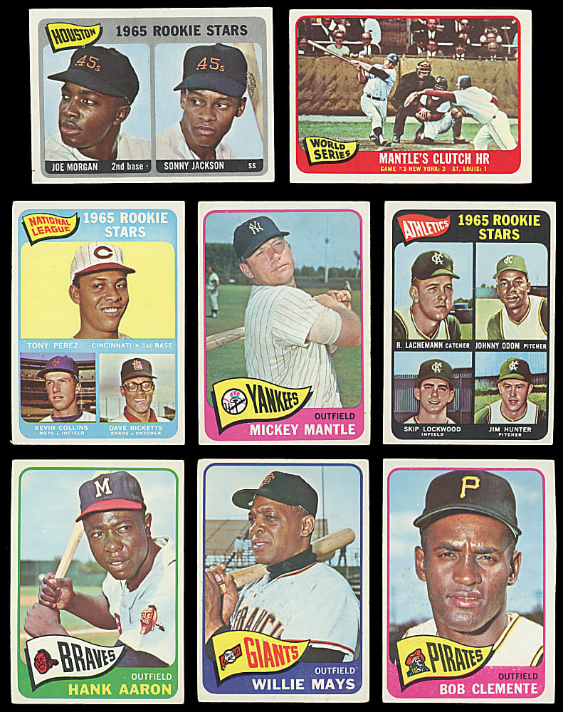 1965 Topps Near Complete Set (575/598) with #350 Mickey Mantle & Most Key Cards