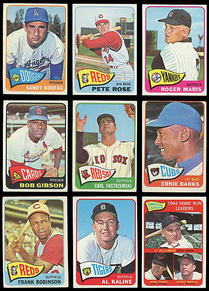 1965 Topps Near Complete Set (575/598) with #350 Mickey Mantle & Most Key Cards