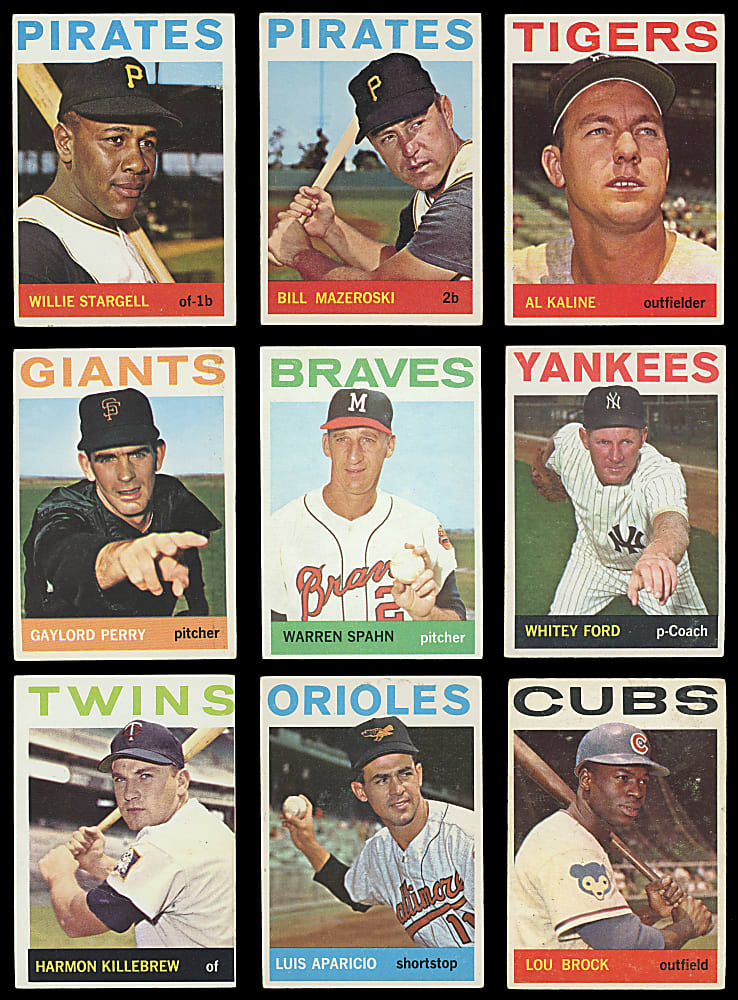 1964 Topps Near Complete Set (586/587) with #50 Mickey Mantle