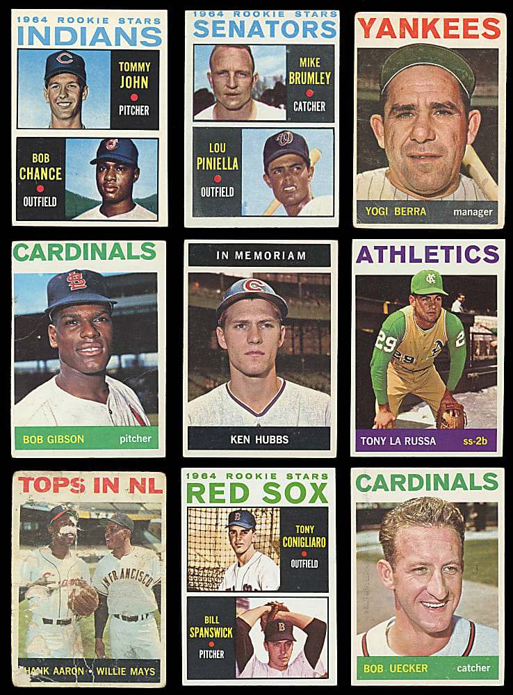 1964 Topps Near Complete Set (586/587) with #50 Mickey Mantle