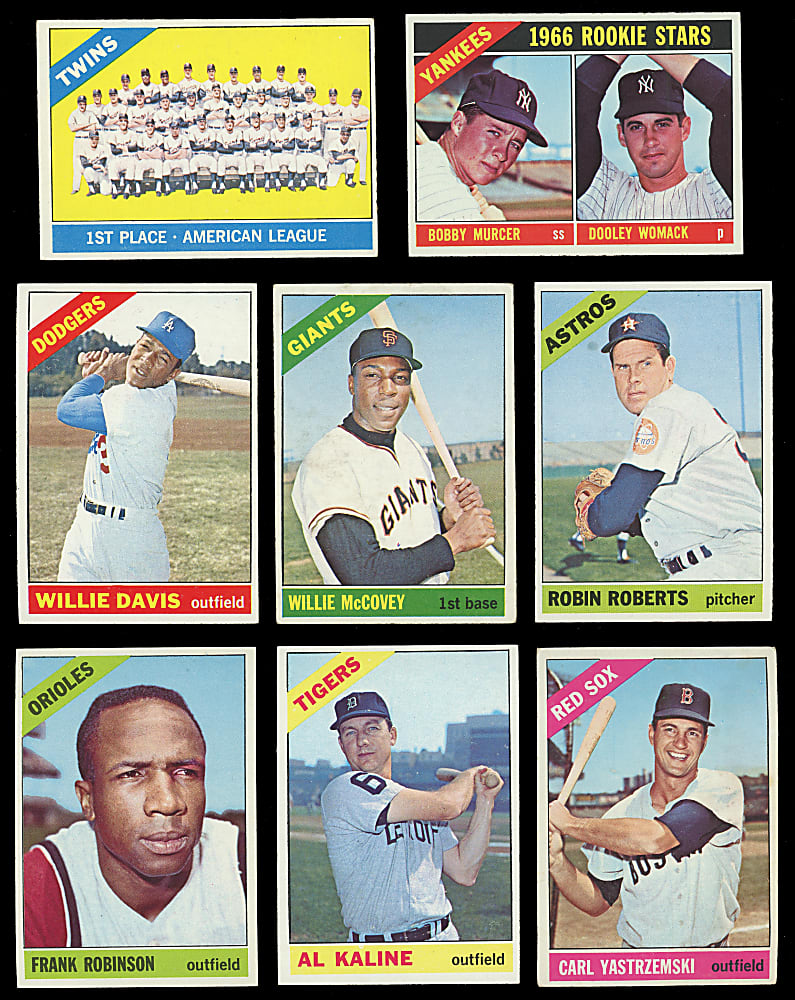 1966 Topps Near Complete Set (562/598) with Most Hall of Famers & Stars Including #50 Mickey Mantle