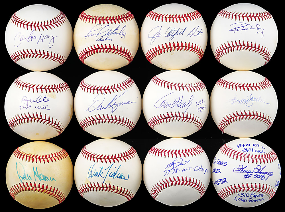 1970s New York Yankees Single-Signed Baseball Collection (30) - Many with Inscriptions!