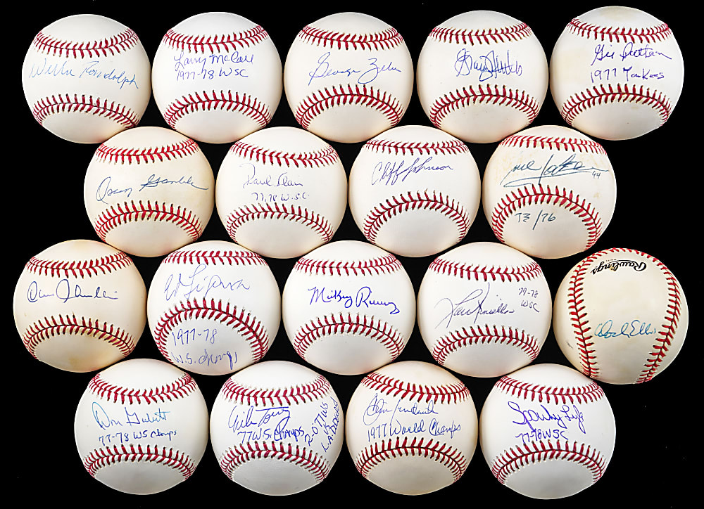 1970s New York Yankees Single-Signed Baseball Collection (30) - Many with Inscriptions!