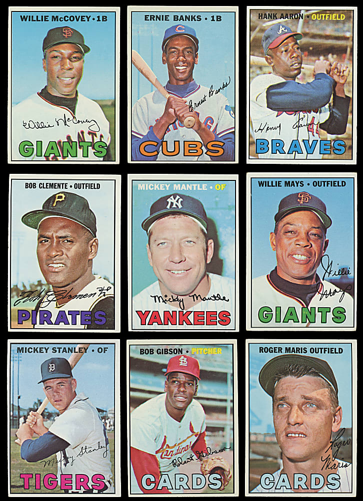 1967 Topps Near Complete Set (558/609) with #150 Mickey Mantle & (30) High Numbers