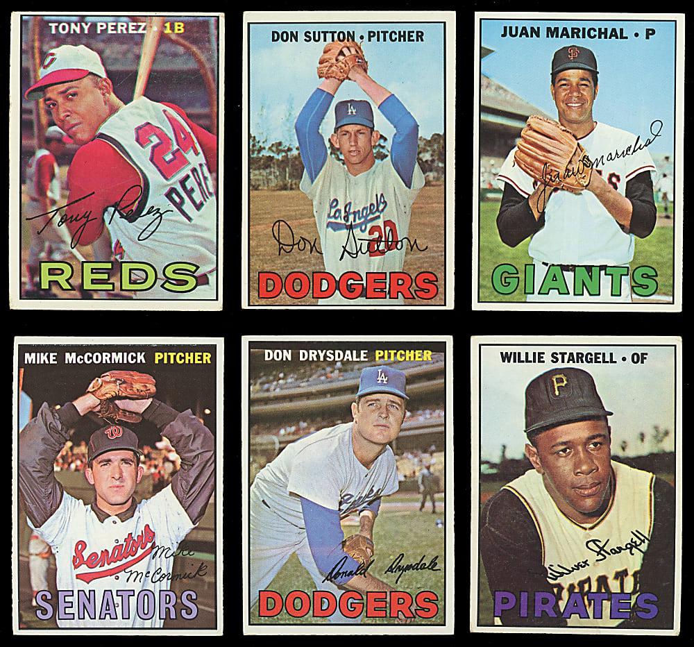 1967 Topps Near Complete Set (558/609) with #150 Mickey Mantle & (30) High Numbers