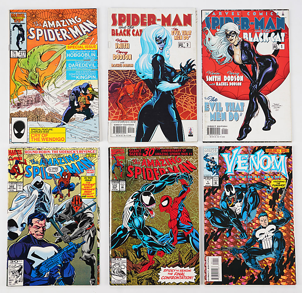 1980s-1990s Marvel Spider-Man Comics (33) with Amazing Spider-Man #300 1st Venom & #361 1st Carnage