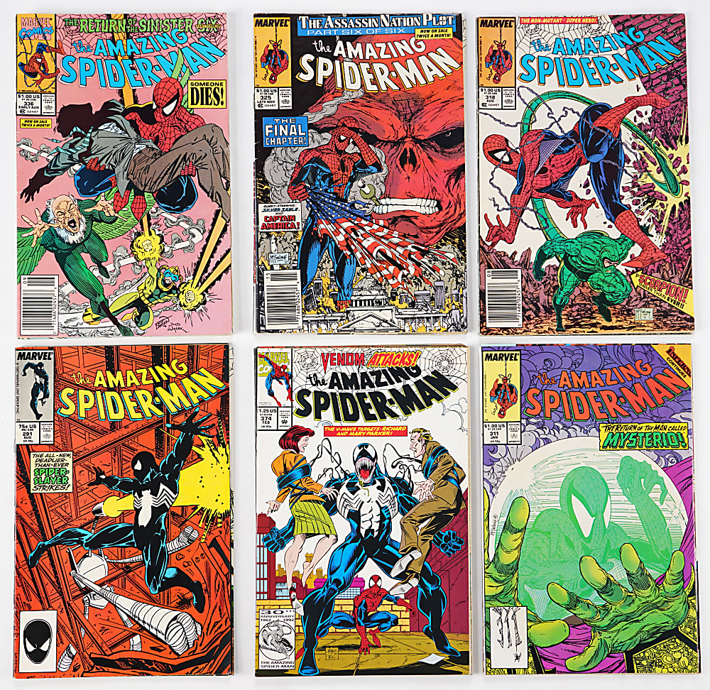 1980s-1990s Marvel Spider-Man Comics (33) with Amazing Spider-Man #300 1st Venom & #361 1st Carnage