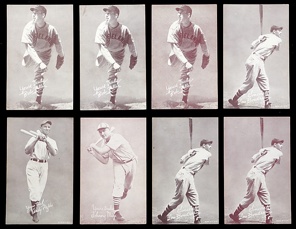 1939-1946 Salutation Exhibits Collection (39) with (15) Hall of Famers Including (4) Ted Williams & (3) Joe DiMaggio