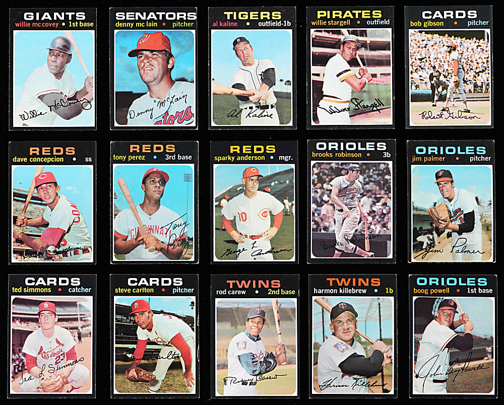 1971 Topps Near Complete Set (740/752) with Most Key Cards