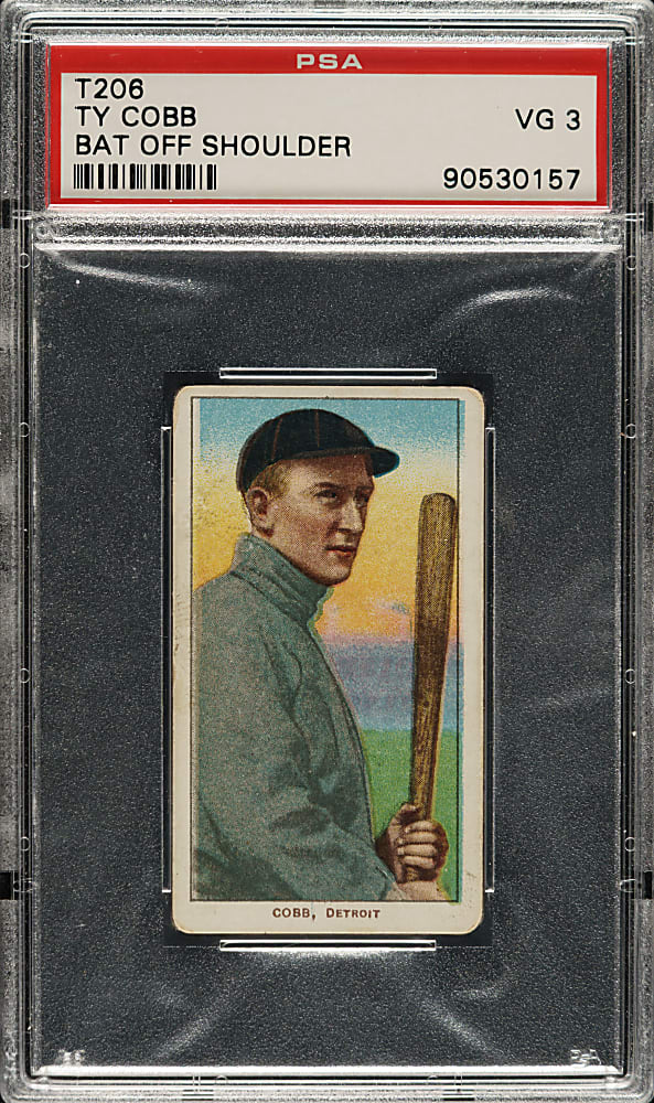 1909-1911 T206 White Border Ty Cobb Bat Off Shoulder PSA VG 3