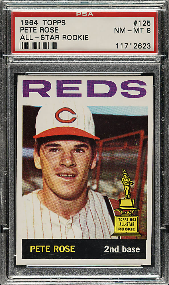 1964 Topps #125 Pete Rose All-Star Rookie PSA NM-MT 8