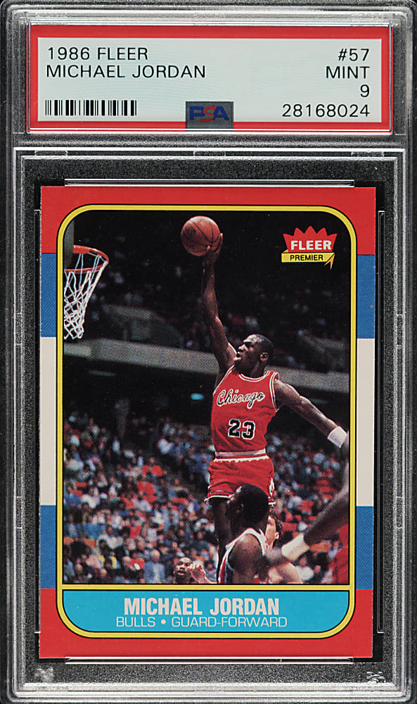 1986-1987 Fleer Basketball #57 Michael Jordan Rookie PSA MINT 9