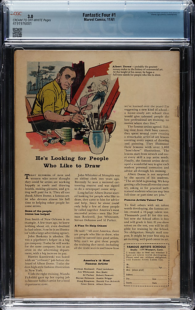 1961 Marvel Fantastic Four #1 - CGC 3.0