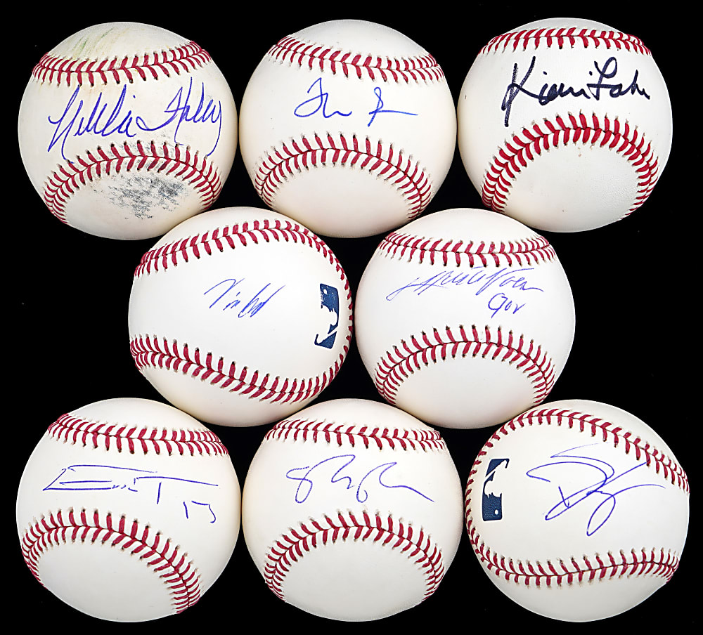 Republican Politician/Notable Single-Signed Baseball Collection (8) with Trumps
