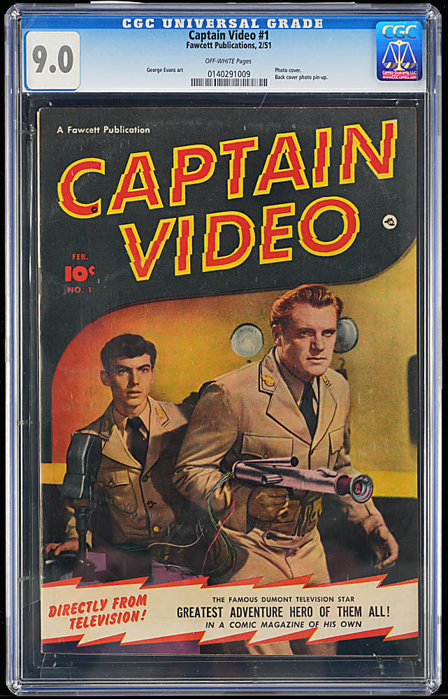 1951 Fawcett Captain Video #1 Issue - CGC 9.0, "1 of 1" Highest Graded