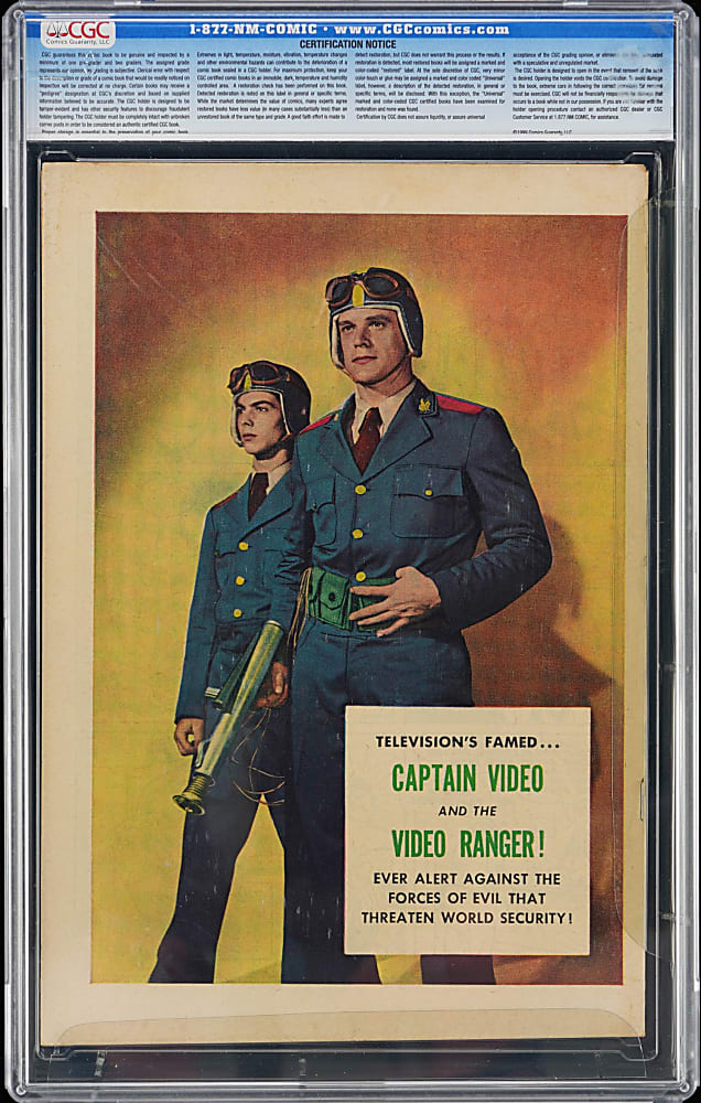 1951 Fawcett Captain Video #1 Issue - CGC 6.5