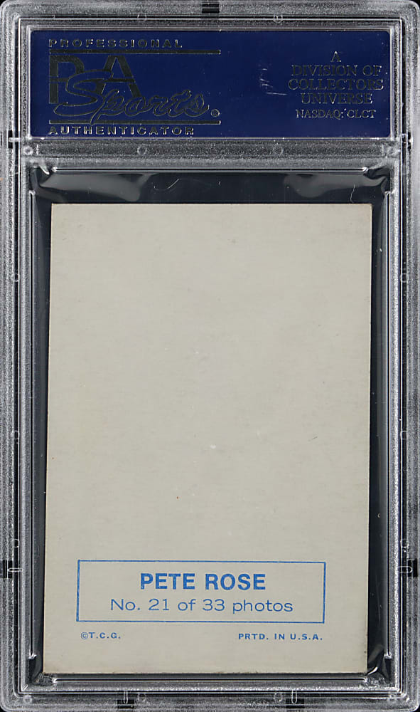 1969 Topps Deckle Edge #21 Pete Rose Proof PSA EX 5 - Population 1 & Highest Graded!
