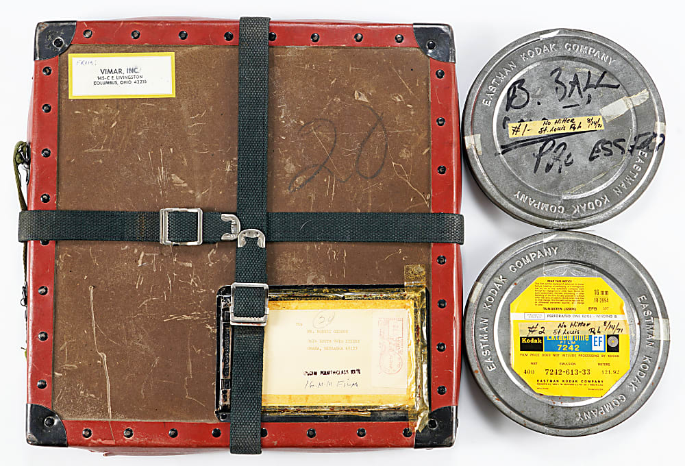 1970s Bob Gibson Estate 16MM Film Reels (3) with 1968 World Series & (2) 1971 No-Hitter