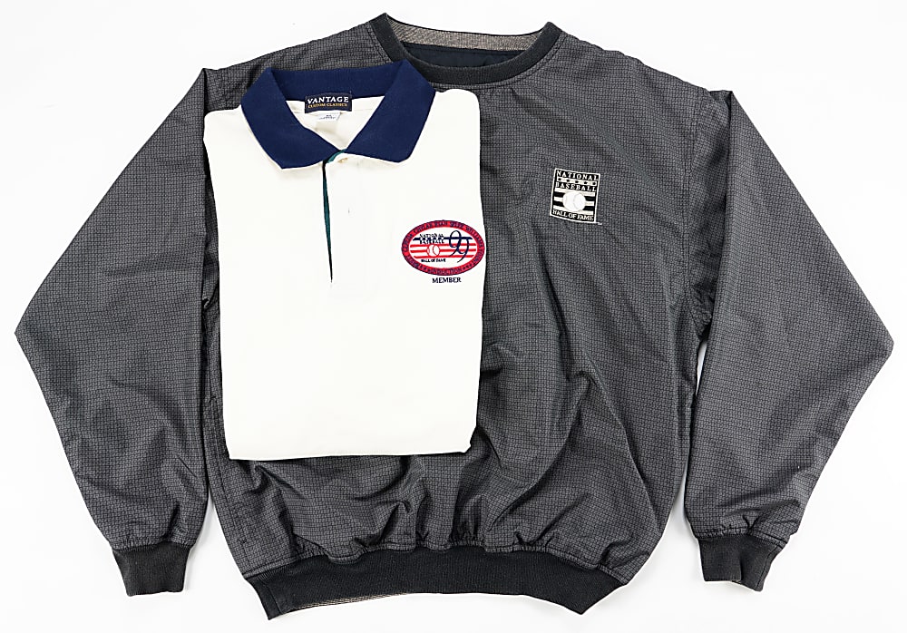Bob Gibson Estate Personally Owned Garments (5) with Golf Club Jacket, Cardinals Shirt & (3) Hall of Fame Shirts