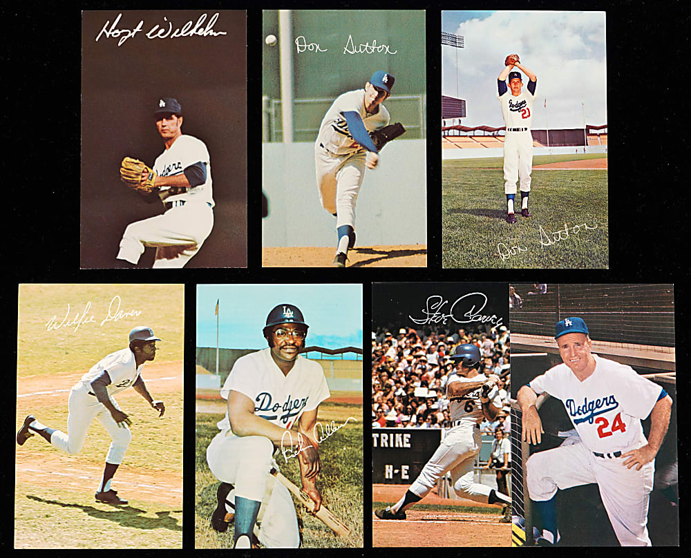 1959-1970s Los Angeles Dodgers Postcards (70) Different with Several Hall of Famers Including (3) Sandy Koufax