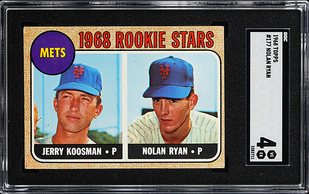 1968 Topps #177 Nolan Ryan Rookie SGC VG/EX 4