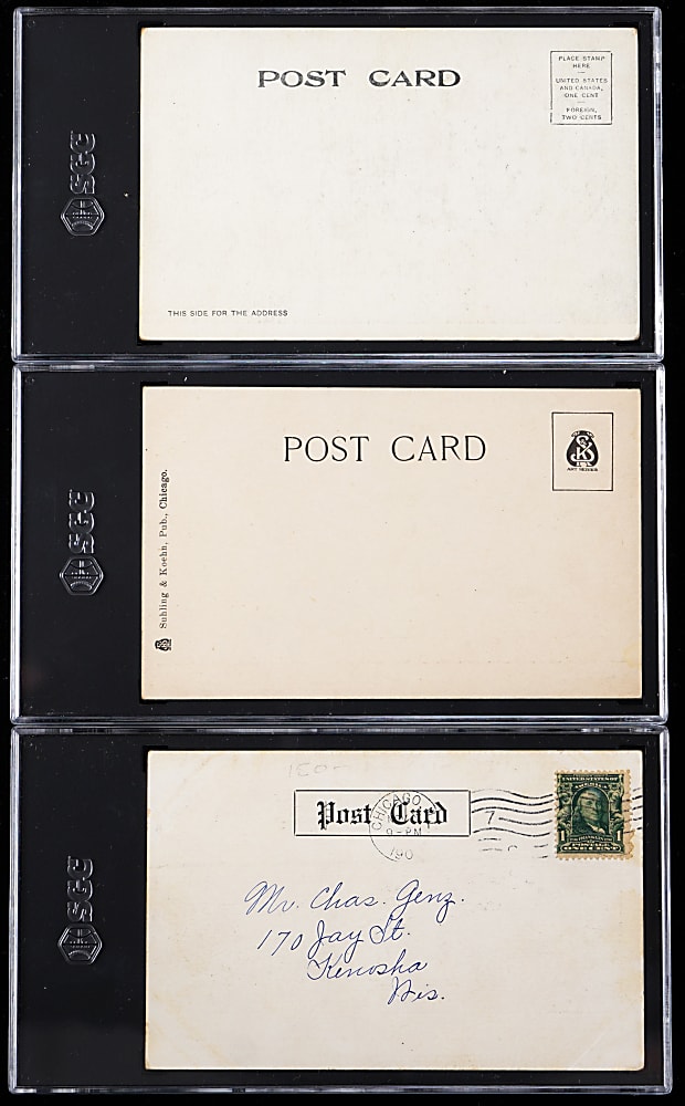 1906-1964 Chicago White Sox/Comiskey Park Postcard Collection (11) with (3) 1906 Worlds Champions SGC Graded Examples