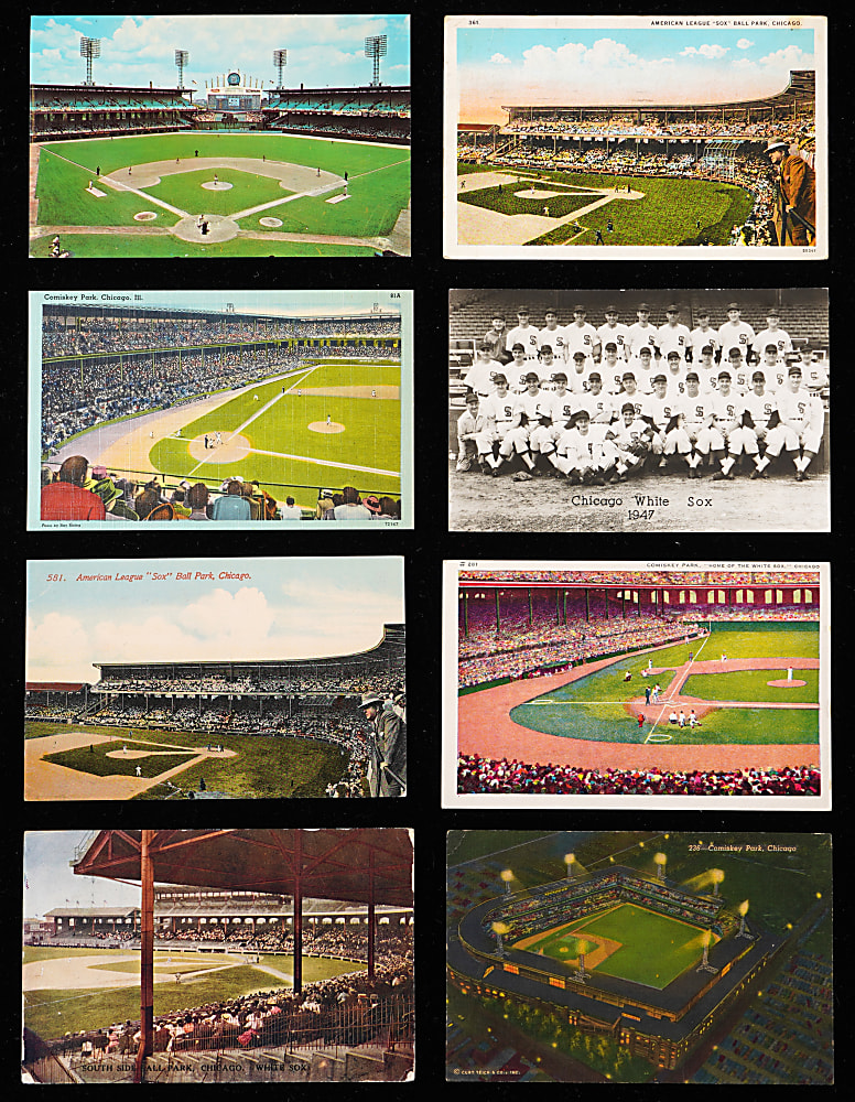 1906-1964 Chicago White Sox/Comiskey Park Postcard Collection (11) with (3) 1906 Worlds Champions SGC Graded Examples