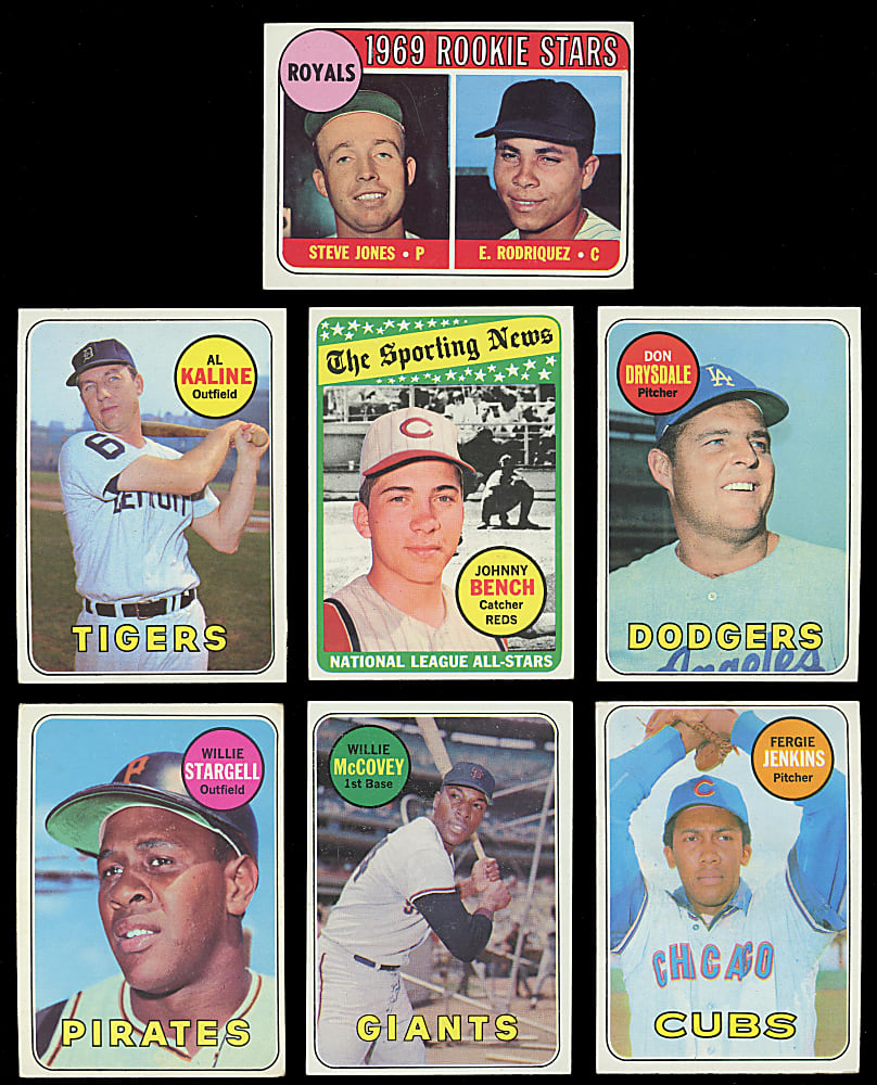 1969 Topps Starter Set (268/664) with (45) Hall of Famers Plus (6) Duplicates