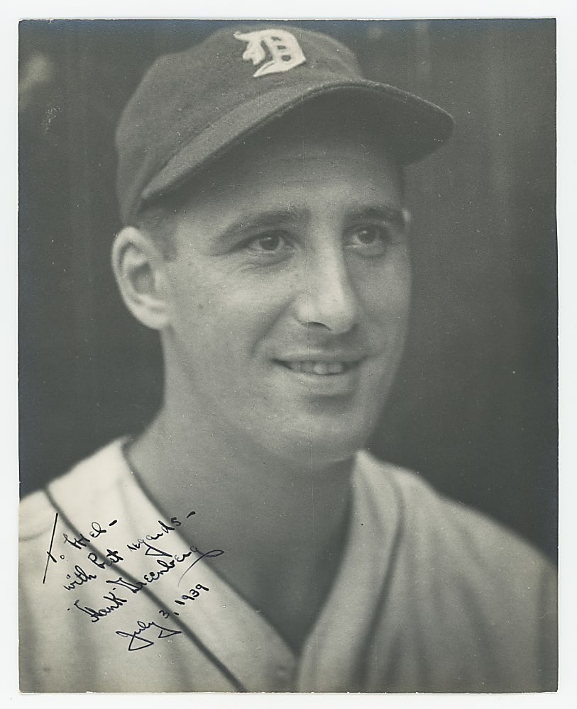 1939 Signed & Dated Hank Greenberg Photograph with Full JSA LOA