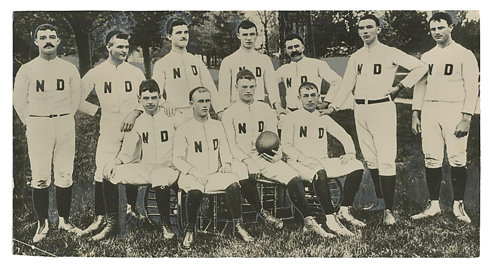 1930 Original News Service Photo of 1888 First Notre Dame Football Team
